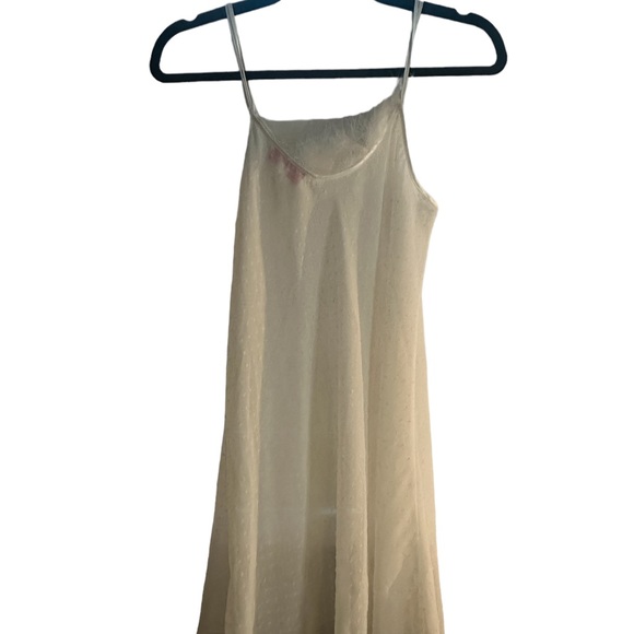 Oscar de la Renta Nightgown with feathers Adjustable strap Large white - Picture 3 of 12